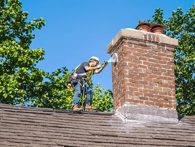 Monroe Chimney Sweep performing an inspection with advanced tools in Monroe, CT