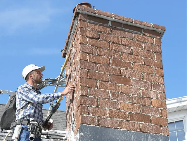 Brickwork for a chimney rebuild by Monroe Chimney Sweep in Monroe, CT