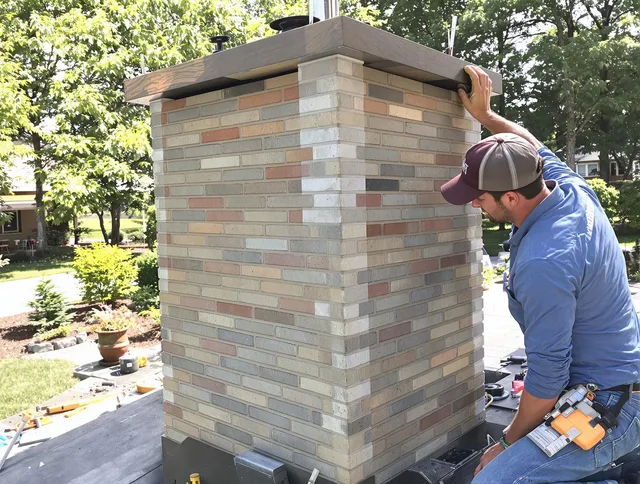 Monroe Chimney Sweep completing a modern chimney remodel in Monroe, CT