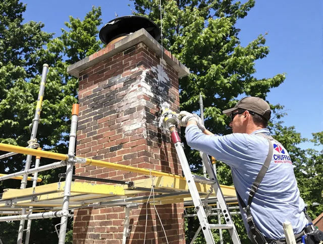 Structural chimney repair by Monroe Chimney Sweep in Monroe, CT