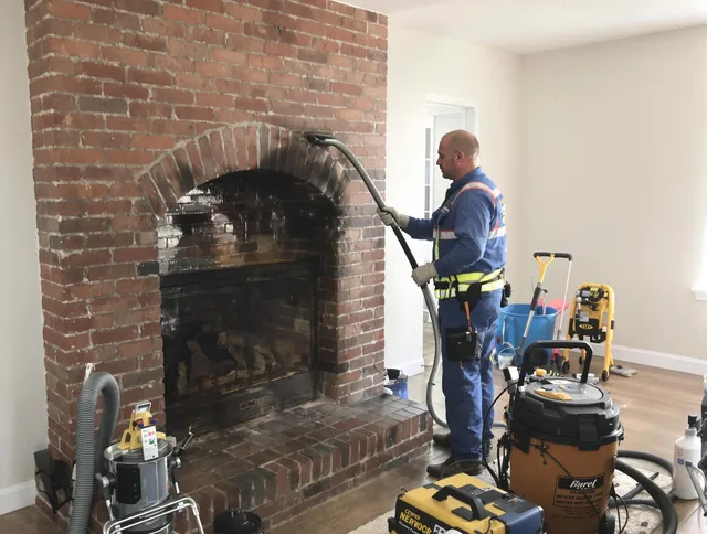 Monroe Chimney Sweep expert performing detailed chimney sweep in Monroe, CT
