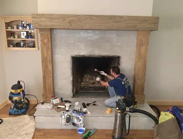 Detailed creosote removal process by Monroe Chimney Sweep in Monroe, CT