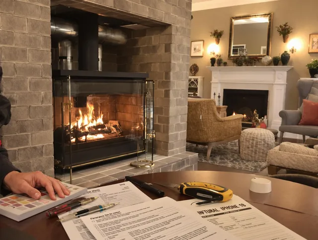 Monroe Chimney Sweep verifying fireplace safety measures in Monroe, CT